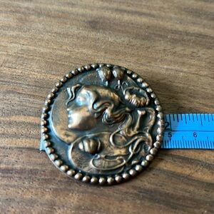 Vintage Brass Art Deco Brooch